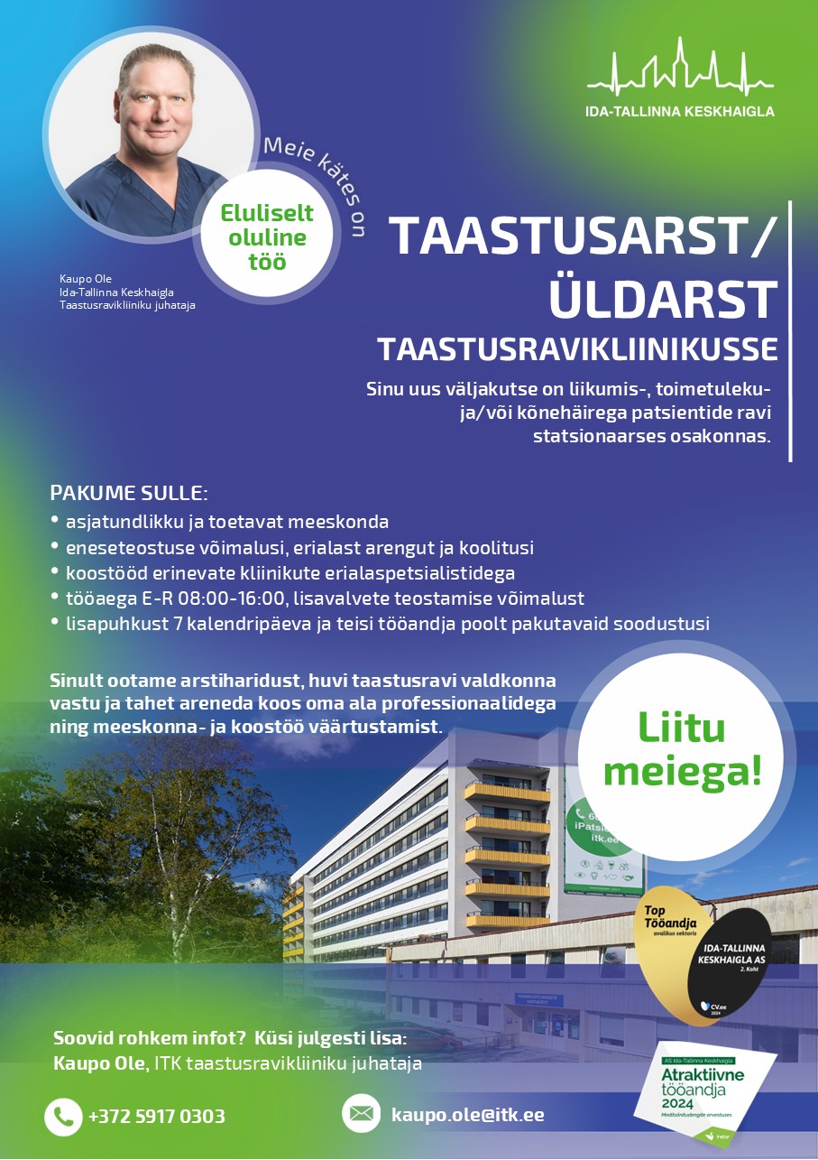 Taastusarst/üldarst taastusravikliinikusse