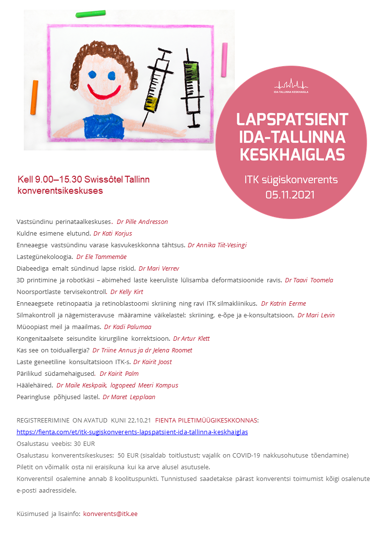 ITK sügiskonverents Lapspatsient Ida-Tallinna Keskhaiglas